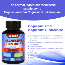 Capsules de Magnésium L-Thréonine EAZGOO dans une main