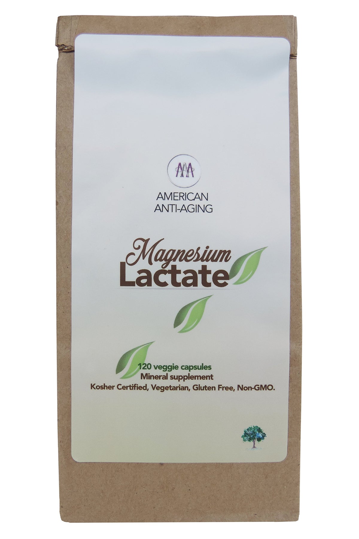 Capsules de Magnésium Lactate 500 mg en gros plan