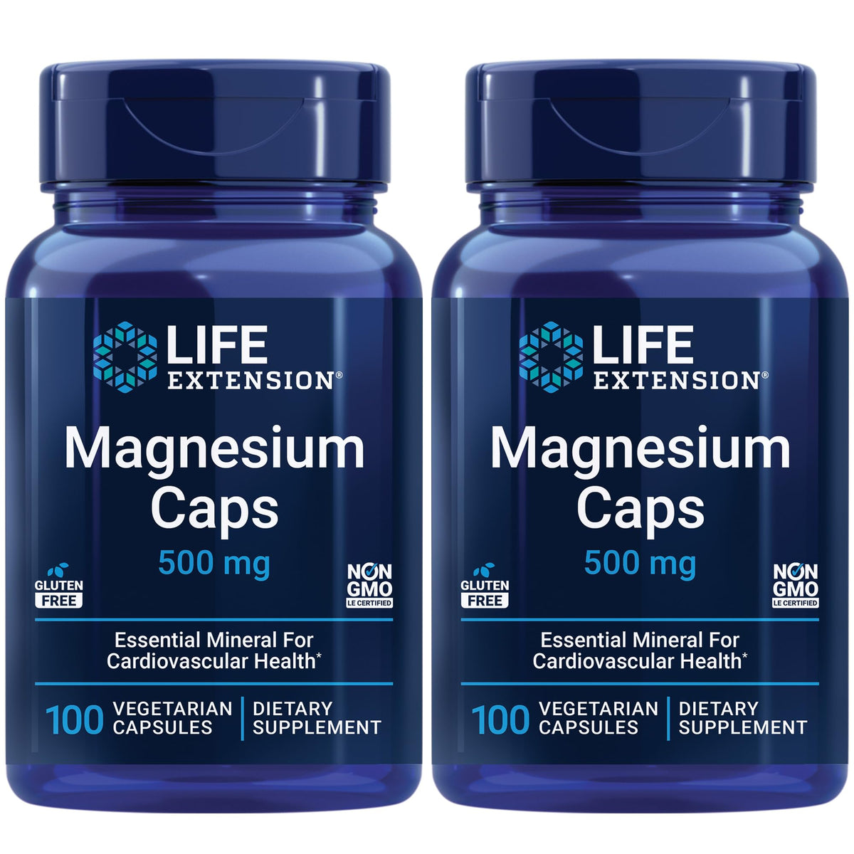 Capsules de Magnésium Life Extension 500 mg en flacon