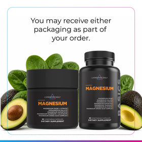 Capsules de Magnésium Livingood Daily en gros plan