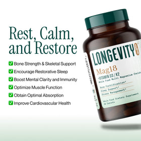 Capsules de magnésium Longevity Rx dans un bol