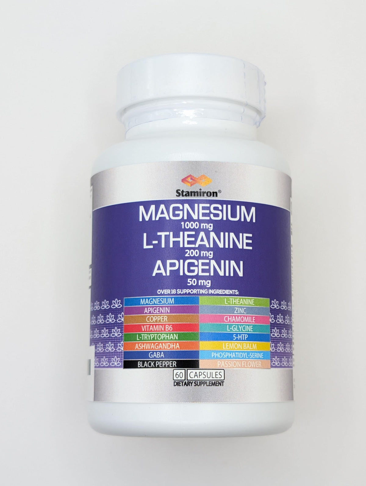Capsules de magnésium Stamiron sur une table
