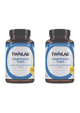 Capsules de Magnésium Twinlab, 420 mg, 100 comprimés, vue de face