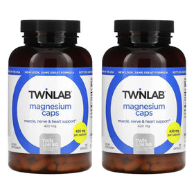 Capsules de Magnésium Twinlab 420 mg, 200 comprimés en bouteille