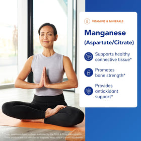 Capsules de Manganèse Pure Encapsulations sur fond blanc