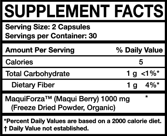Capsules de Maqui Berry MOJObody sur un bureau