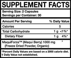 Capsules de Maqui Berry MOJObody sur un bureau