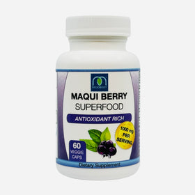 Capsules de Maqui Berry MOJObody sur un fond blanc