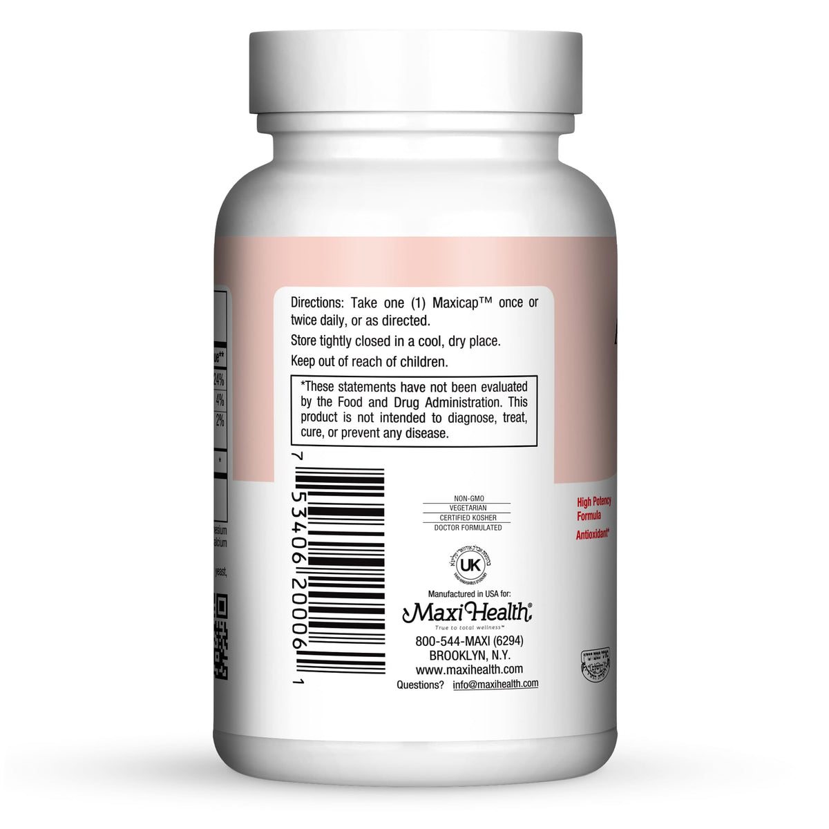 Capsules de Maxi Health CoQ10 300mg sur une surface blanche