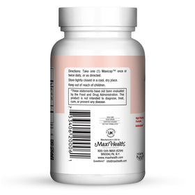 Capsules de Maxi Health CoQ10 300mg sur une surface blanche