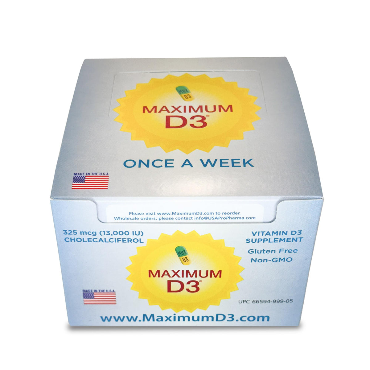 Capsules de Maximum D3 prêtes à être utilisées