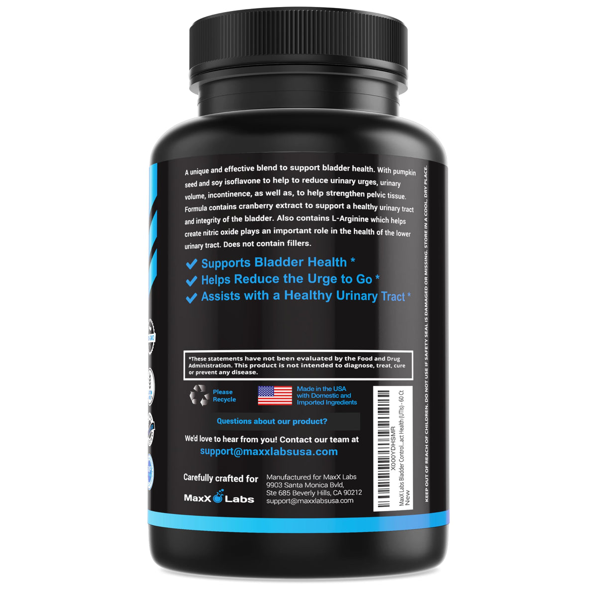 Capsules de MaxX Labs Complément Alimentaire Cranberry