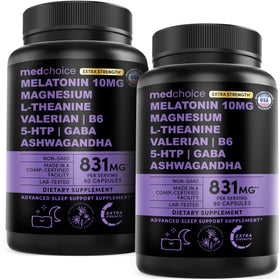 Capsules de mélatonine MEDCHOICE 10mg, vue de face