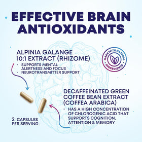 Capsules de mémoire Nature's Nutrition avec une cuillère dosette