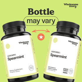 Capsules de menthe verte Wholesome Story en gros plan