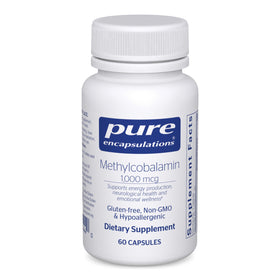 Capsules de Methylcobalamin 1 000 mcg Pure Encapsulations vue de face