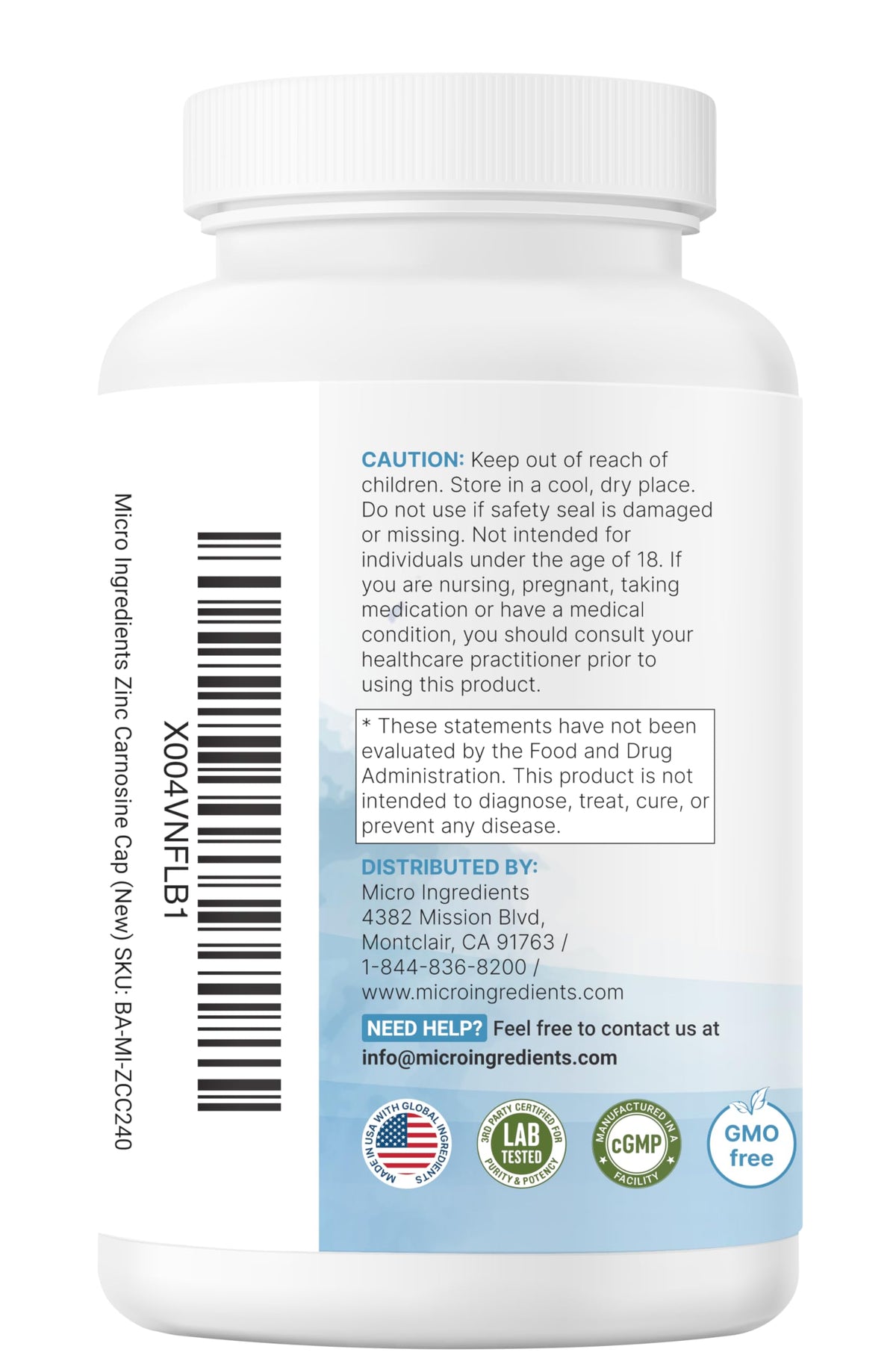 Capsules de Micro Ingredients prêtes à être consommées