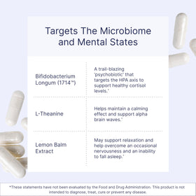 Capsules de Microbiome Labs Zenbiome Sleep sur une table