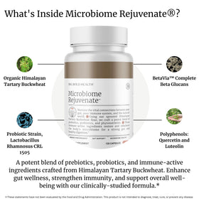 Capsules de Microbiome Rejuvenate BIG BOLD HEALTH sur une surface blanche