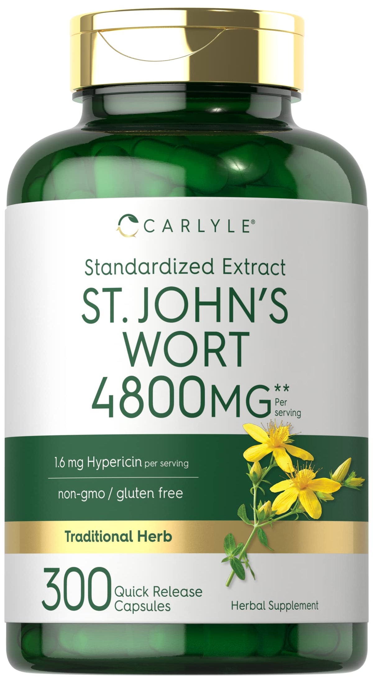 Capsules de Millepertuis Carlyle 300 unités, vue de face