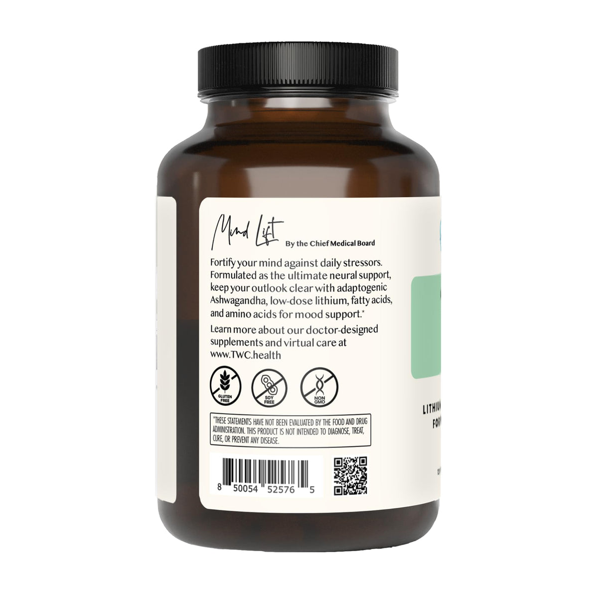 Capsules de Mind Lift, mélange d'ashwagandha, DHA, GABA et lithium