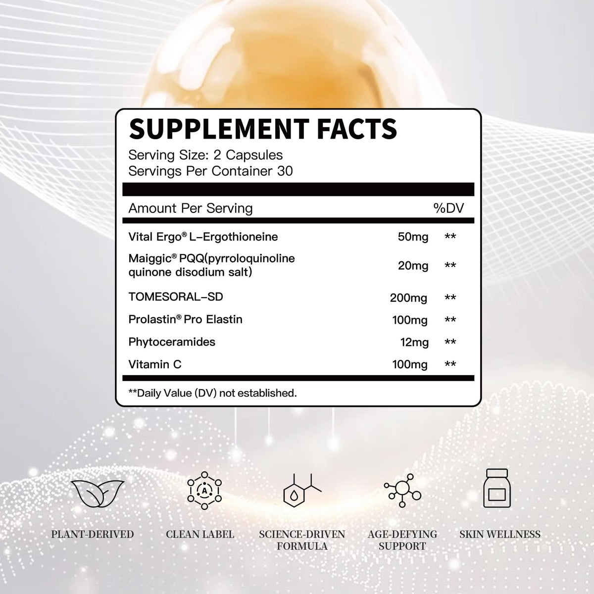 Capsules de MixPower Éclat de Peau sur un fond neutre