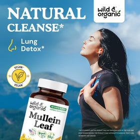 Capsules de molène Wild & Organic sur une surface blanche