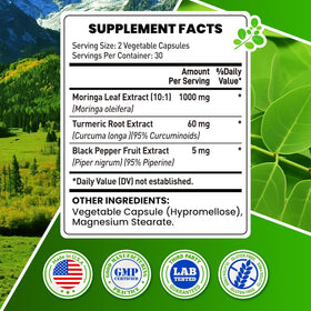 Capsules de Moringa 1000mg I LOVE HEALTH dans leur emballage