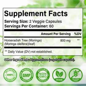 Capsules de Moringa Balincer sur une table