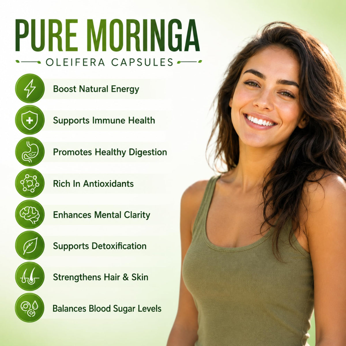 Capsules de Moringa Bio 800mg MEDI BOTIC avec étiquette visible