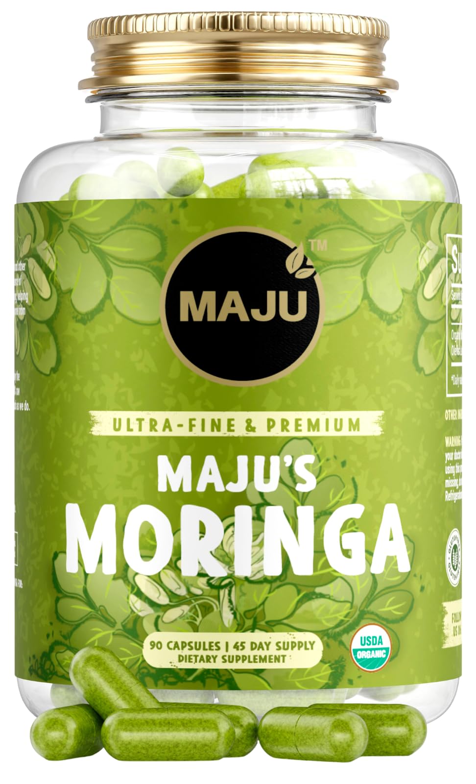 Capsules de Moringa bio Maju Superfoods vue avant