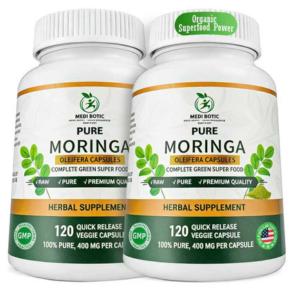 Capsules de Moringa Bio MEDI BOTIC 800mg vue de face
