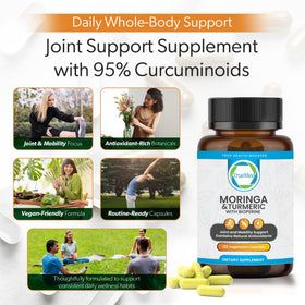 Capsules de Moringa et Curcuma TRUEMED en gros plan