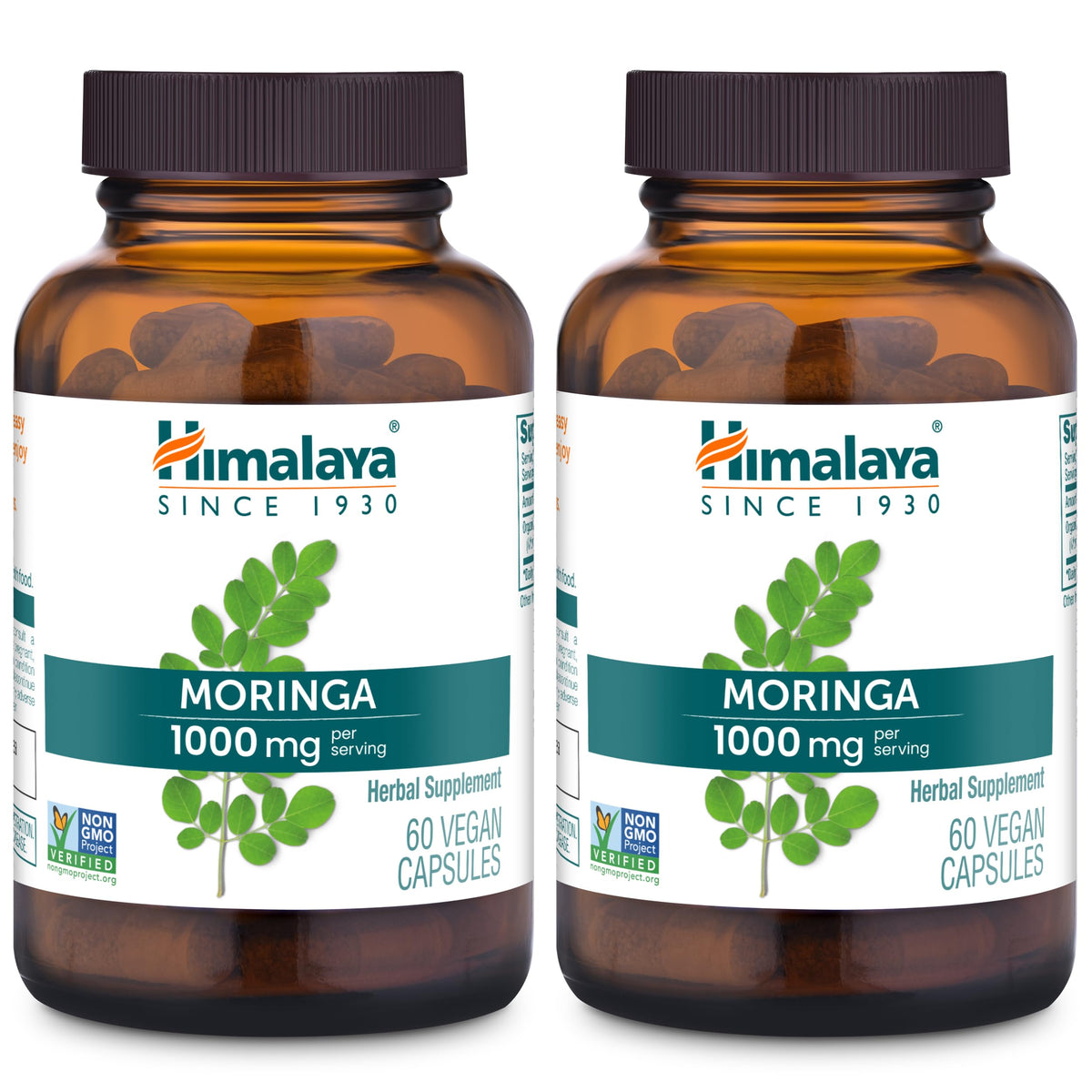 Capsules de Moringa Himalaya 1000 mg en bouteille vue de face