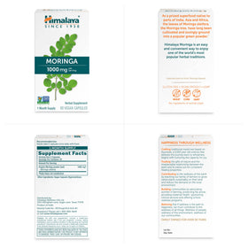 Capsules de Moringa Himalaya ouvertes montrant la taille de la gélule