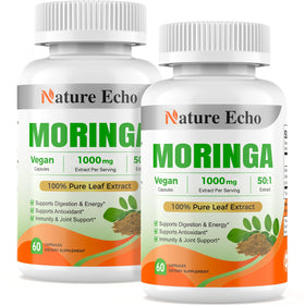 Capsules de Moringa Nature Echo 1000mg modèle doré