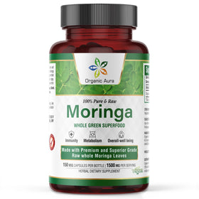 Capsules de Moringa Organic Aura 1500mg vue avant