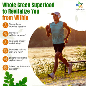 Capsules de Moringa Organic Aura en gros plan