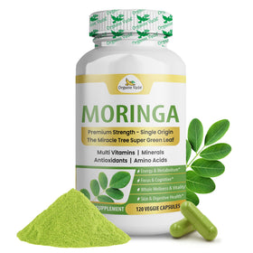 Capsules de Moringa Organic Veda 1000mg vue de face