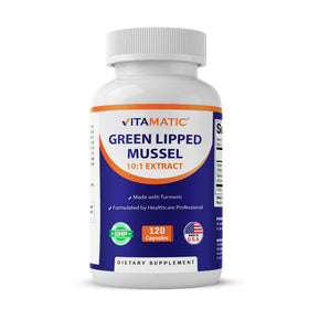 Capsules de moules à lèvres vertes Vitamatic avec curcuma, vue de face