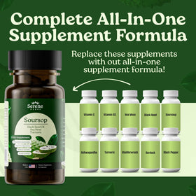 Capsules de mousse de mer 17-en-1 Serene Herbs en gros plan