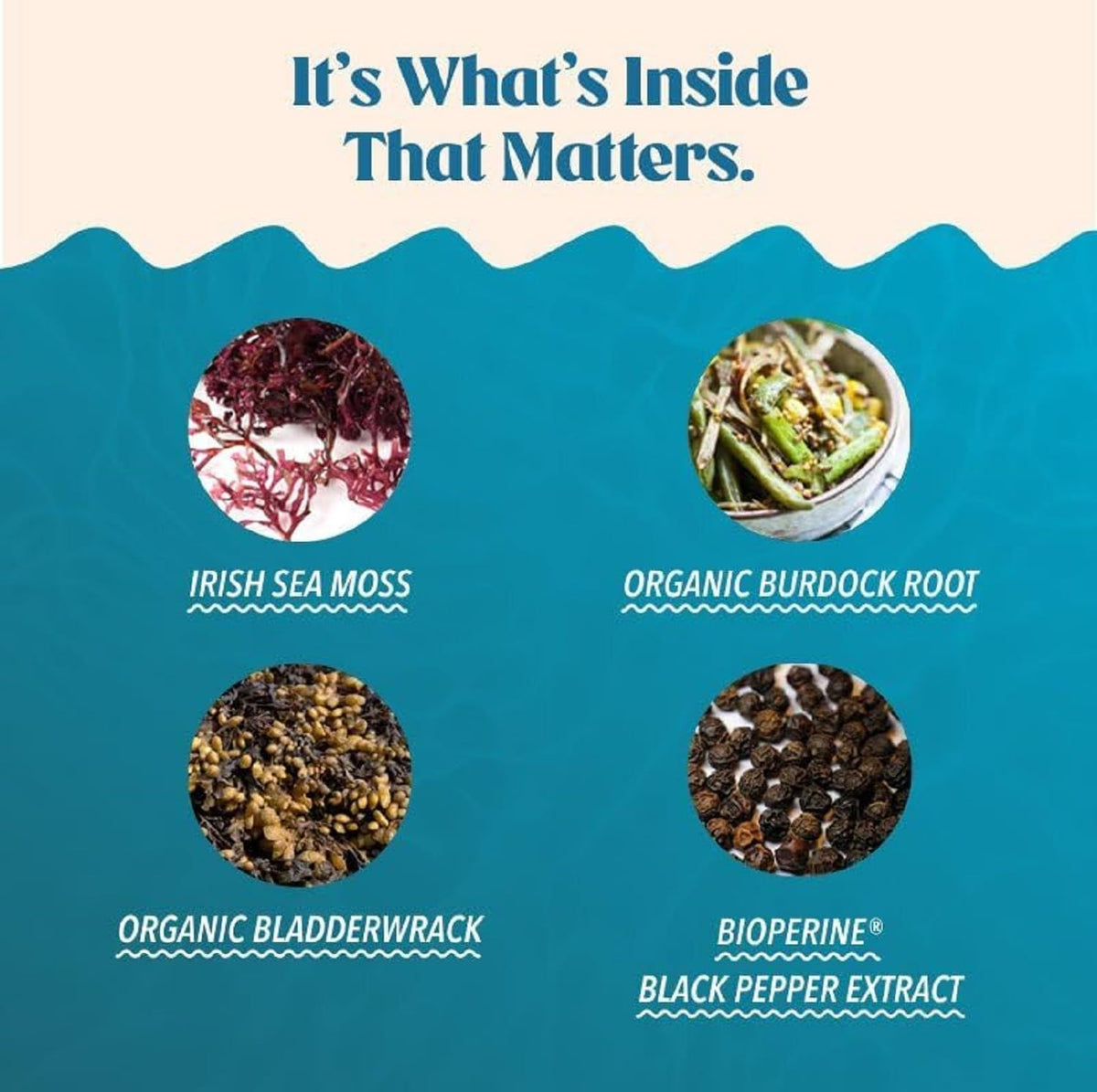 Capsules de mousse de mer Akasha Superfoods avec ingrédients naturels