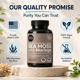 Capsules de Mousse de Mer Atlantic Naturals en gros plan