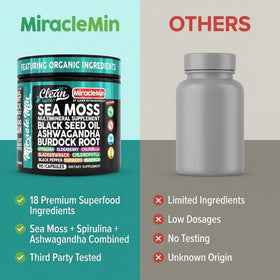 Capsules de mousse de mer bio avec ingrédients naturels