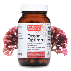 Capsules de mousse de mer bio Superfood Science, vue de face