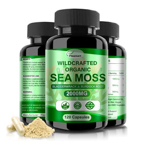 Capsules de mousse de mer Fleamart, vue de face avec étiquette