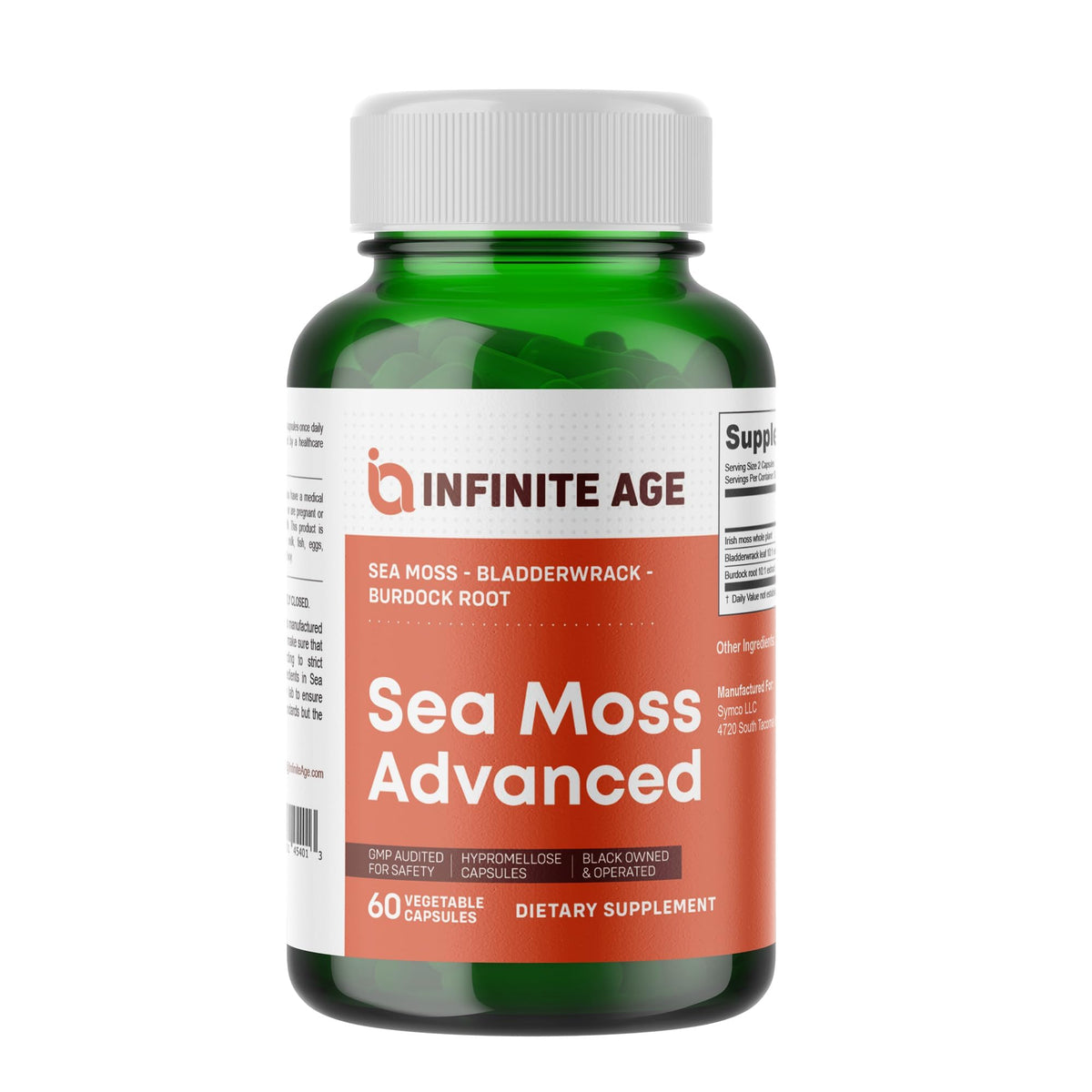 Capsules de mousse de mer INFINITE AGE 1250mg vue de face