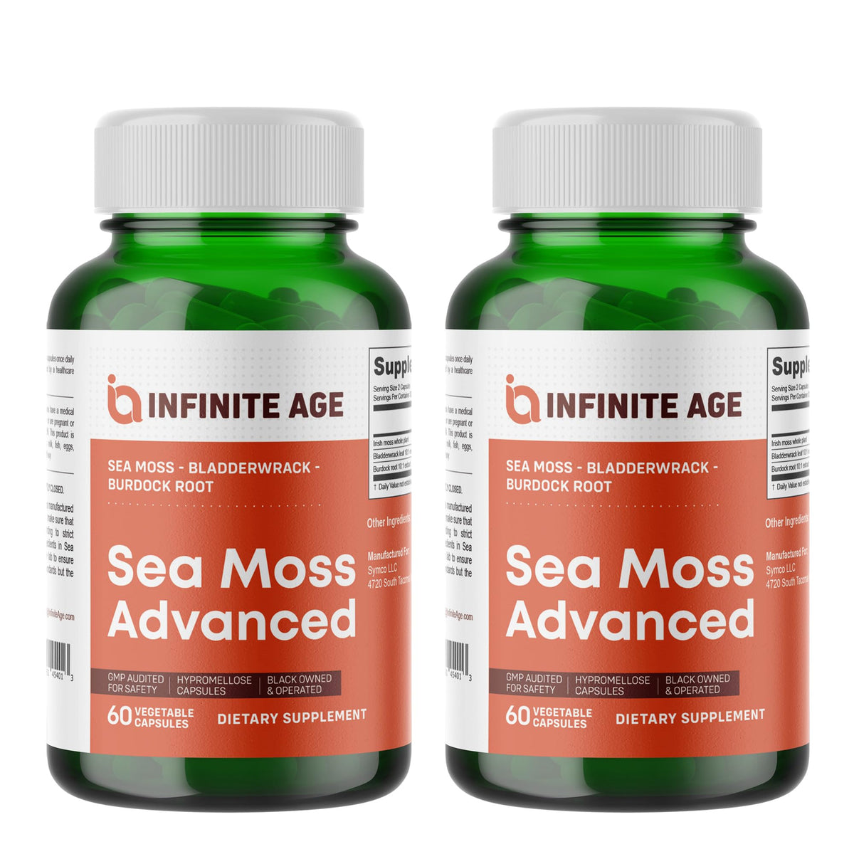 Capsules de mousse de mer INFINITE AGE en bouteille, 120 unités