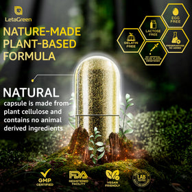 Capsules de mousse de mer LetaGreen avec des ingrédients naturels