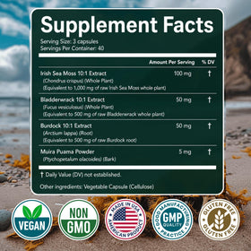 Capsules de Mousse de Mer Secret Element sur un fond neutre